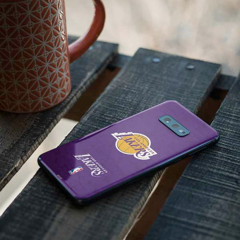 NBA Los Angeles Lakers Purple Primary Logo Galaxy S10e Skin