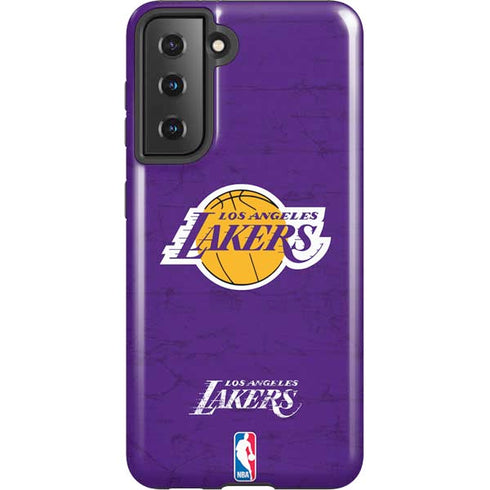 NBA Los Angeles Lakers Purple Primary Logo Galaxy S21 5G Pro Case