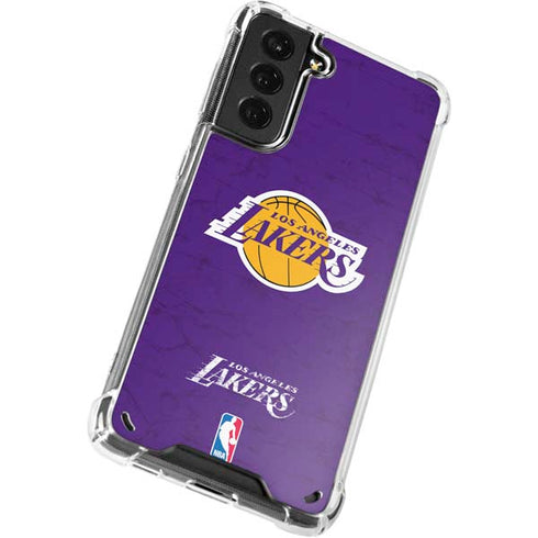 NBA Los Angeles Lakers Purple Primary Logo Galaxy S21 Plus 5G Clear Case