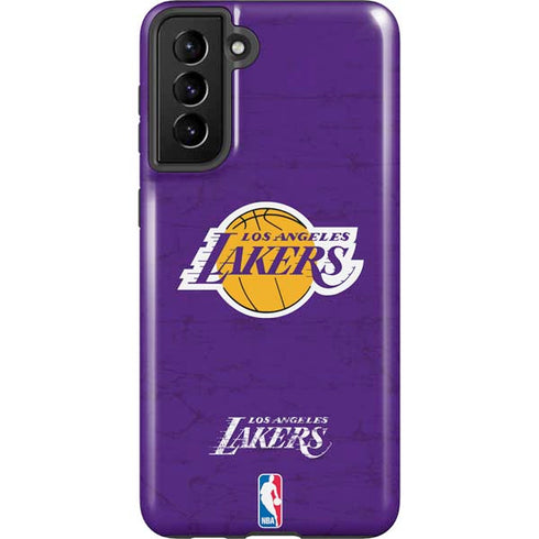 NBA Los Angeles Lakers Purple Primary Logo Galaxy S21 Plus 5G Pro Case