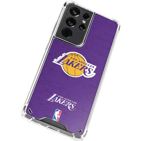 NBA Los Angeles Lakers Purple Primary Logo Galaxy S21 Ultra 5G Clear Case