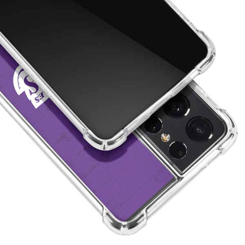 NBA Los Angeles Lakers Purple Primary Logo Galaxy S21 Ultra 5G Clear Case