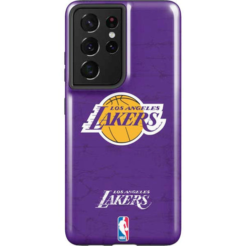 NBA Los Angeles Lakers Purple Primary Logo Galaxy S21 Ultra 5G Pro Case