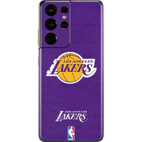 NBA Los Angeles Lakers Purple Primary Logo Galaxy S21 Ultra 5G Skin