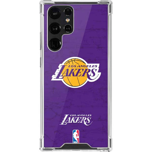 NBA Los Angeles Lakers Purple Primary Logo Galaxy S22 Ultra Clear Case
