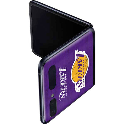 NBA Los Angeles Lakers Purple Primary Logo Galaxy Z Flip Skin
