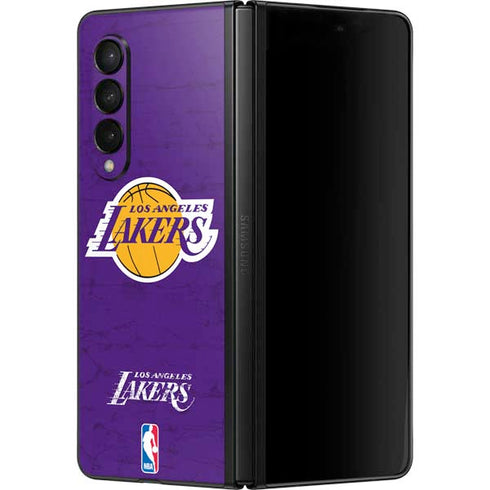 NBA Los Angeles Lakers Purple Primary Logo Galaxy Z Fold3 5G Skin