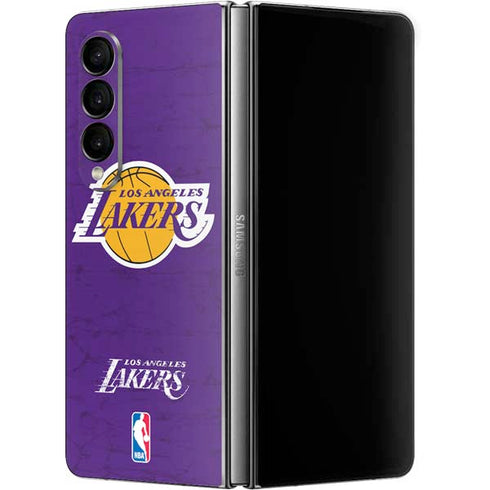 NBA Los Angeles Lakers Purple Primary Logo Galaxy Z Fold4 5G Skin