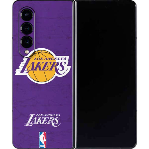 NBA Los Angeles Lakers Purple Primary Logo Galaxy Z Fold4 5G Skin