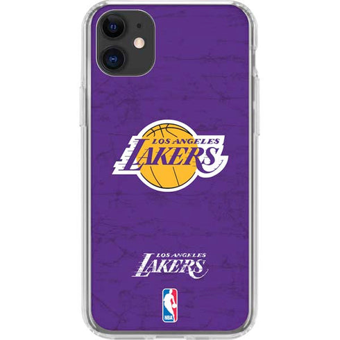 NBA Los Angeles Lakers Purple Primary Logo iPhone 11 Clear Case