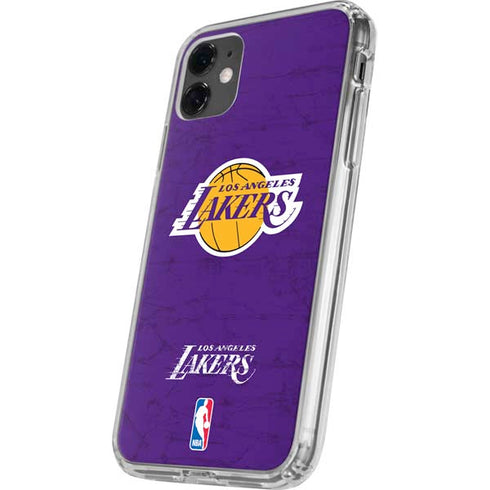 NBA Los Angeles Lakers Purple Primary Logo iPhone 11 Clear Case