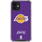 NBA Los Angeles Lakers Purple Primary Logo iPhone 12 Clear Case