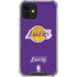 NBA Los Angeles Lakers Purple Primary Logo iPhone 12 Clear Case