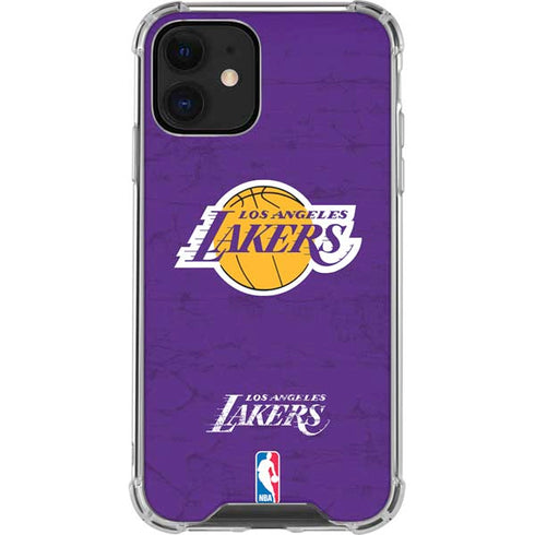 NBA Los Angeles Lakers Purple Primary Logo iPhone 12 Mini Clear Case