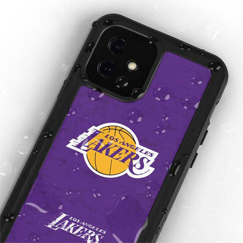 NBA Los Angeles Lakers Purple Primary Logo iPhone 12 Mini Waterproof Case
