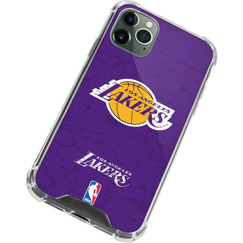 NBA Los Angeles Lakers Purple Primary Logo iPhone 12 Pro Clear Case