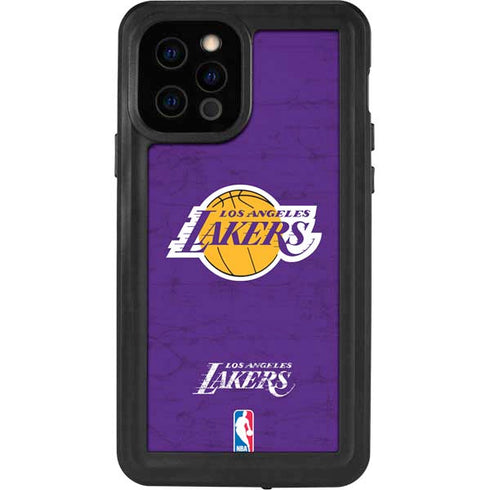 NBA Los Angeles Lakers Purple Primary Logo iPhone 12 Pro Waterproof Case