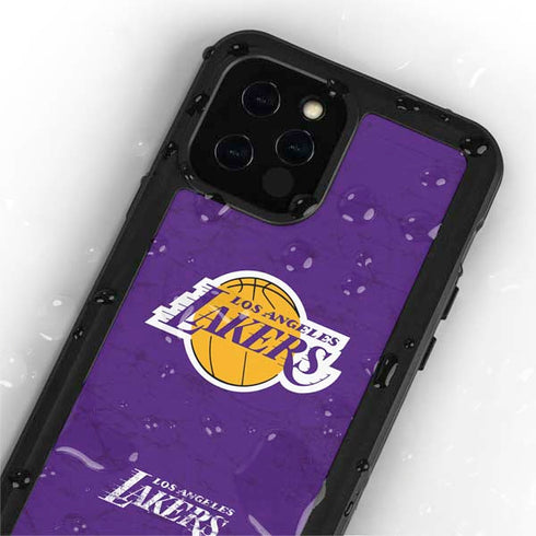 NBA Los Angeles Lakers Purple Primary Logo iPhone 12 Pro Waterproof Case