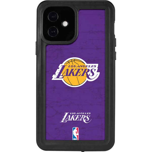 NBA Los Angeles Lakers Purple Primary Logo iPhone 12 Waterproof Case