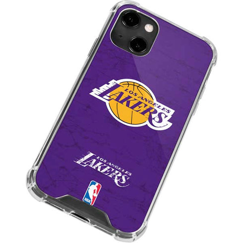 NBA Los Angeles Lakers Purple Primary Logo iPhone 14 Clear Case