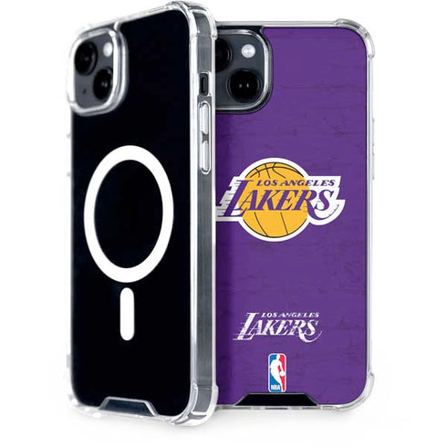 NBA Los Angeles Lakers Purple Primary Logo iPhone 15 Plus MagSafe Case