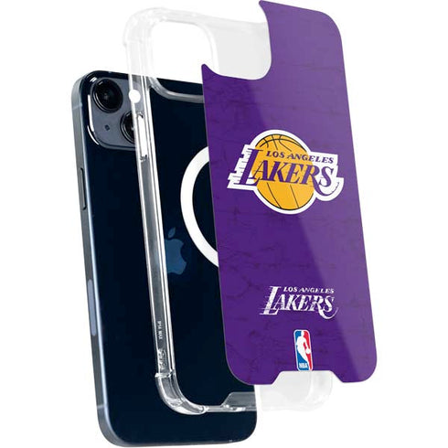 NBA Los Angeles Lakers Purple Primary Logo iPhone 15 Plus MagSafe Case