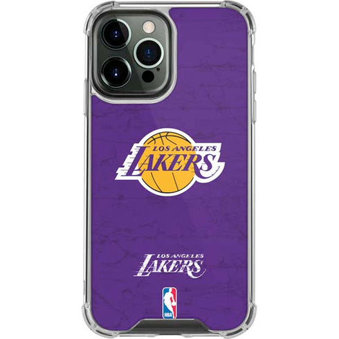 NBA Los Angeles Lakers Purple Primary Logo iPhone 14 Pro Max Clear Case