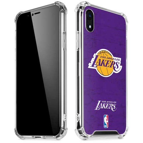 NBA Los Angeles Lakers Purple Primary Logo iPhone XR Clear Case