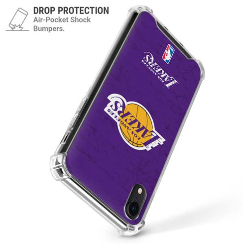 NBA Los Angeles Lakers Purple Primary Logo iPhone XR Clear Case