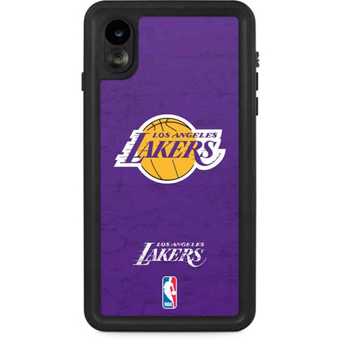 NBA Los Angeles Lakers Purple Primary Logo iPhone XR Waterproof Case