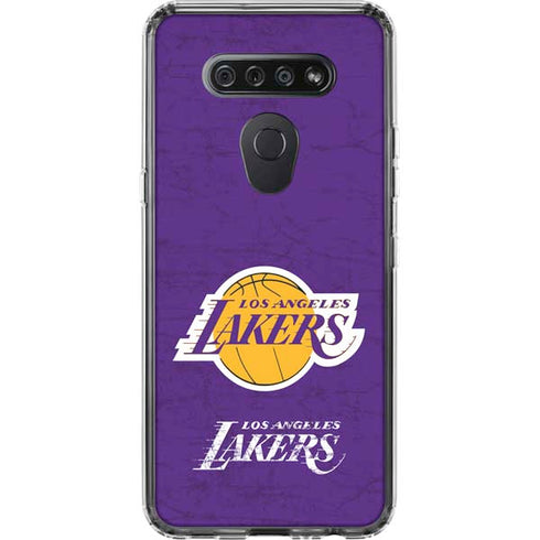NBA Los Angeles Lakers Purple Primary Logo LG K51/Q51 Clear Case