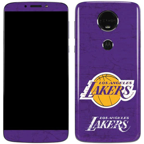 NBA Los Angeles Lakers Purple Primary Logo Moto E5 Plus Skin
