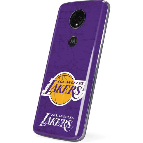 NBA Los Angeles Lakers Purple Primary Logo Moto E5 Plus Skin