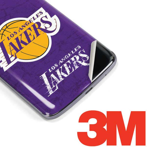 NBA Los Angeles Lakers Purple Primary Logo Moto E5 Plus Skin
