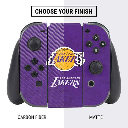 NBA Los Angeles Lakers Purple Primary Logo Nintendo Switch Bundle Skin