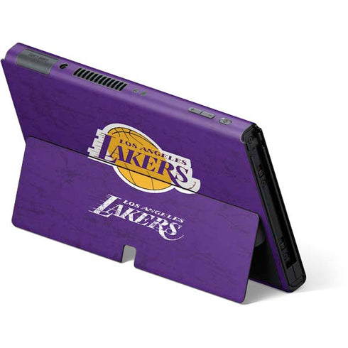NBA Los Angeles Lakers Purple Primary Logo Nintendo Switch OLED (2021) Skin