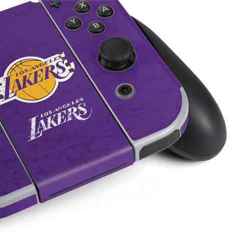 NBA Los Angeles Lakers Purple Primary Logo Nintendo Switch OLED (2021) Skin