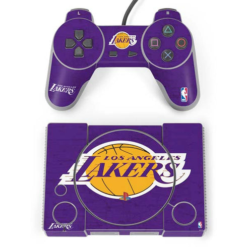 NBA Los Angeles Lakers Purple Primary Logo PlayStation Classic Bundle Skin