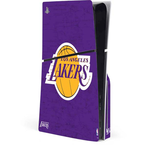 NBA Los Angeles Lakers Purple Primary Logo PS5 Slim Disk Console Skin