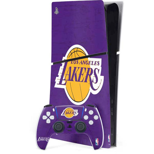 NBA Los Angeles Lakers Purple Primary Logo PS5 Slim Digital Edition Console Skin