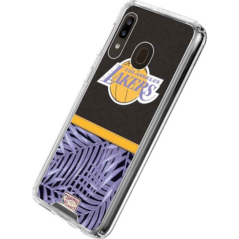 NBA Los Angeles Lakers Retro Palms Galaxy A30 Clear Case