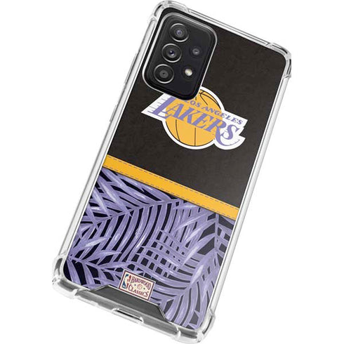 NBA Los Angeles Lakers Retro Palms Galaxy A52 5G Clear Case