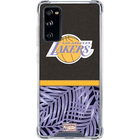 NBA Los Angeles Lakers Retro Palms Galaxy S20 FE Clear Case