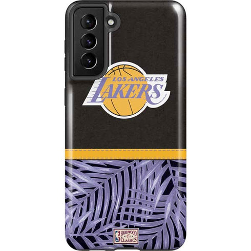 NBA Los Angeles Lakers Retro Palms Galaxy S21 FE Pro Case