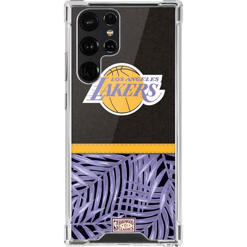 NBA Los Angeles Lakers Retro Palms Galaxy S22 Ultra Clear Case