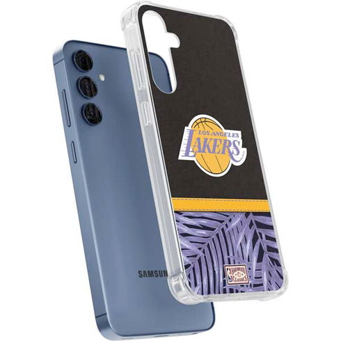 NBA Los Angeles Lakers Retro Palms Galaxy S24 Clear Case