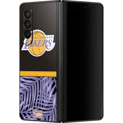 NBA Los Angeles Lakers Retro Palms Galaxy Z Fold3 5G Skin