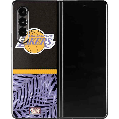 NBA Los Angeles Lakers Retro Palms Galaxy Z Fold3 5G Skin
