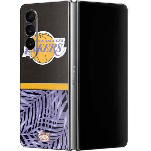 NBA Los Angeles Lakers Retro Palms Galaxy Z Fold4 5G Skin