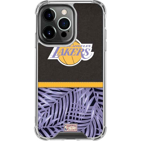NBA Los Angeles Lakers Retro Palms iPhone 15 Pro Clear Case